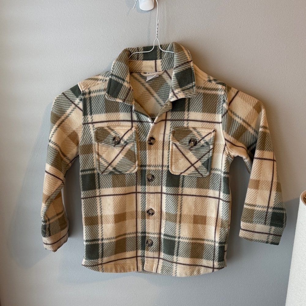 Pekkle Kids Soft Flannel‎ Shacket Button Down